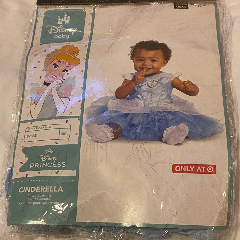 Disney Baby Cinderella Dress in Blue and White